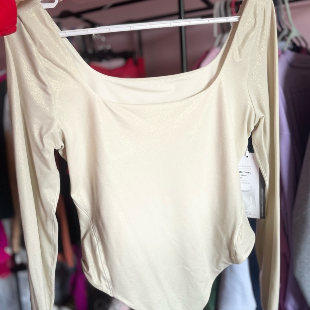 Lululemon Athletica Cream Long Sleeve Bodysuit